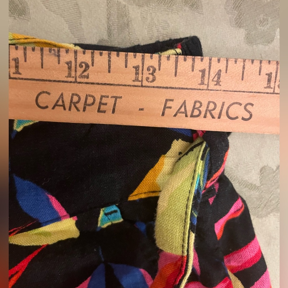 Tabitha Brown for Target Bold Tropical Lemon Print Linen Blend Wide Leg Pants SM - Picture 11 of 16